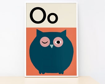 Owl - Alphabet print