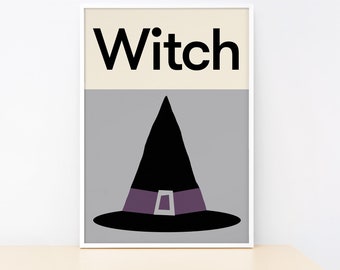 Halloween Witch hat print