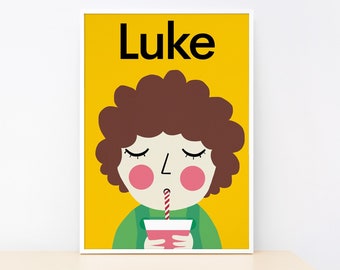 PERSONALISED yellow boy-curly