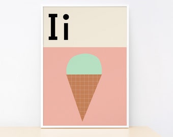 Ice Cream- Alphabet print