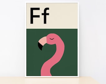 Flamingo - Alphabet print