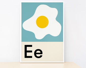 Egg- Alphabet print