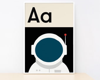 Astronaut Alphabet Print