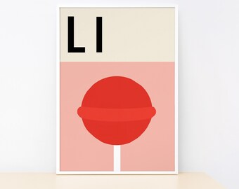 Lollipop - Alphabet print