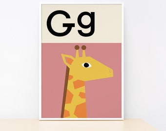 Giraffe - Alphabet print