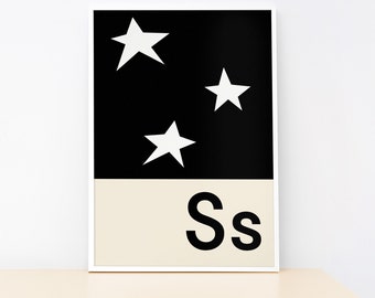 Stars - Alphabet print