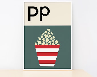 Popcorn - Alphabet print