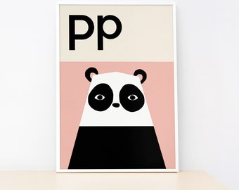 Panda - Alphabet print