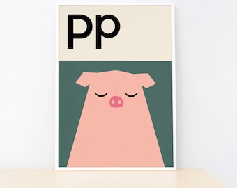 Pig - Alphabet print