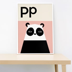 Panda Imprimé alphabétique image 1