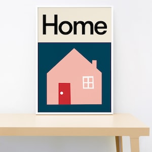 Home print navy/pink image 1