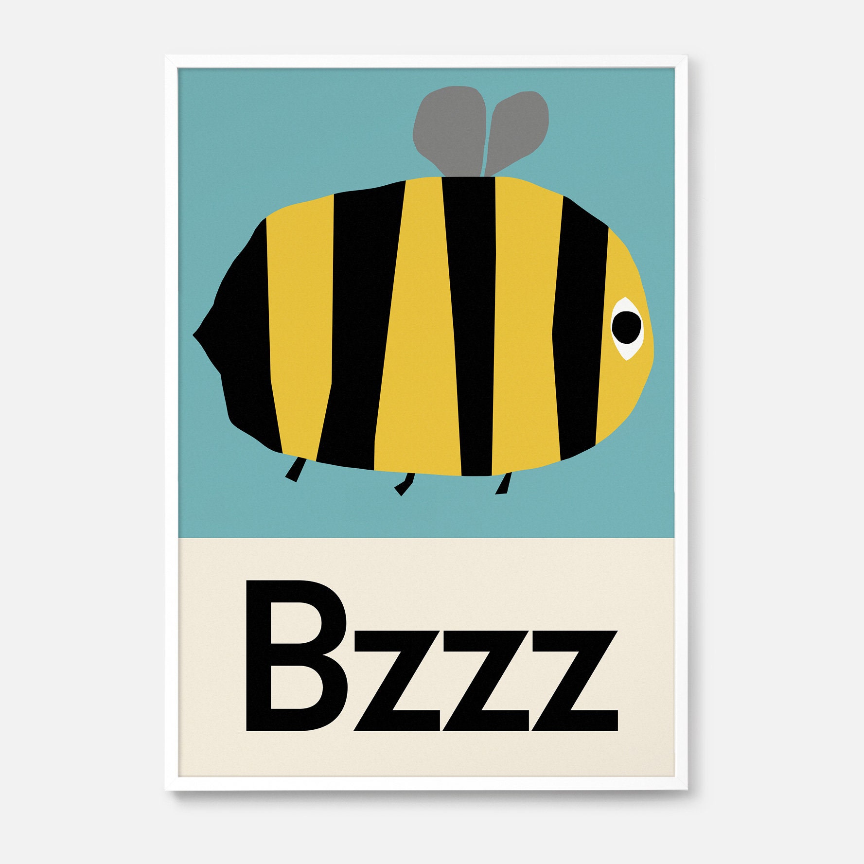 Bzzz- Bee • Animal Sounds Print • Bee Print • Nursery Wall