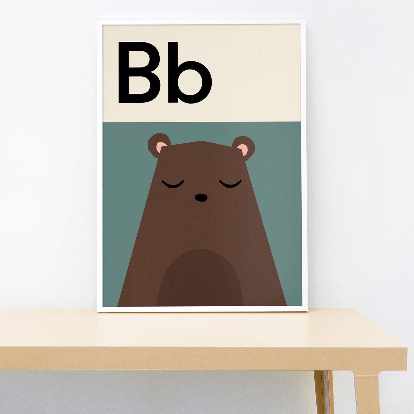 Bear Alphabet Print • Letter B Poster • Nursery Wall Art • Educational ...