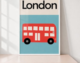 London Nursery Print, London Wall Art, Kids City Poster, Travel Nursery Decor, Children's Bedroom