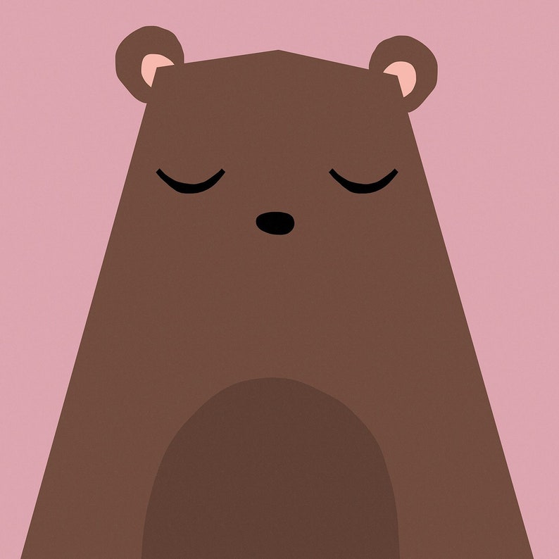 Bear Alphabet Print Etsy