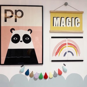 Panda Alphabet print • Letter P Poster • Nursery Wall Art • Educational Poster • Alphabet Poster • Kids Bedroom Decor  • Initial Print