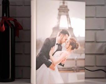 Custom Printed Acrylic Lightbox Frame with Personalized Photo | LED Tabletop Display