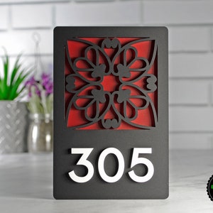 Room Number Sign made of acrylic for hotel signage, Apartment Door Sign.