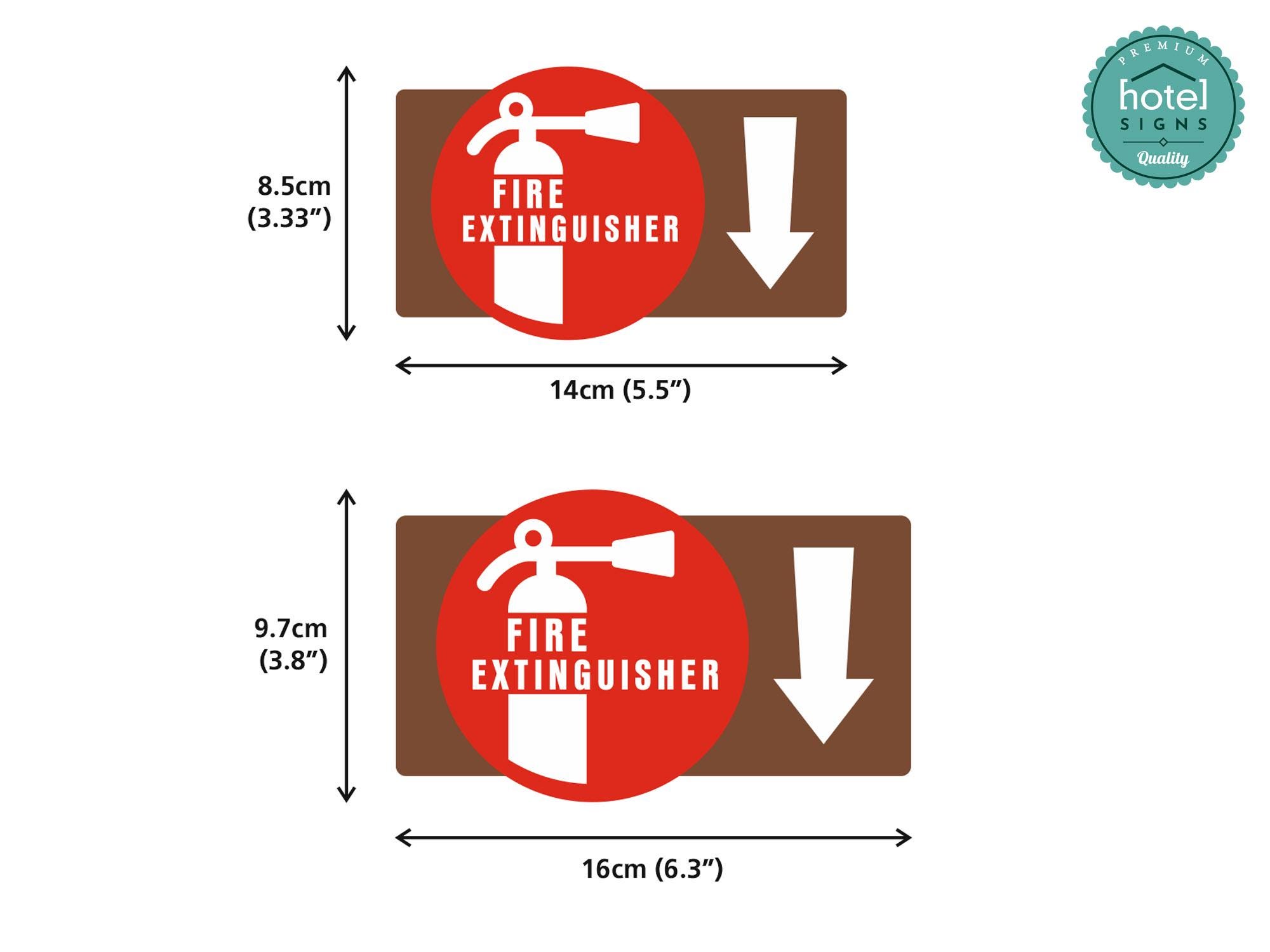 Feuerlöscher-Schild V-Form - Acryl, Weiß Auf Rot, 22,9x15,2x10,2 Cm - Selbstklebend