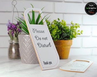 Set of 3 Door Hanger Signs "Do Not Disturb made of PVC