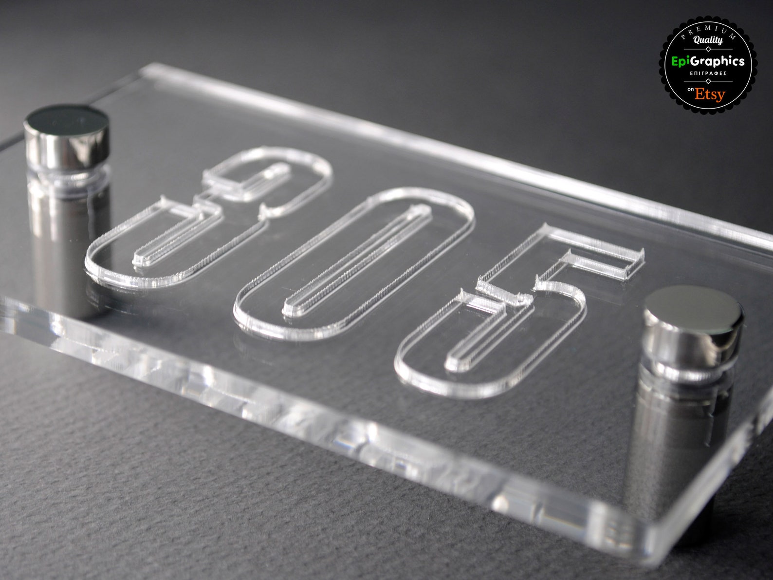 Acrylic Sign With Wall Spacers for Hotel Signage Room Number Etsy