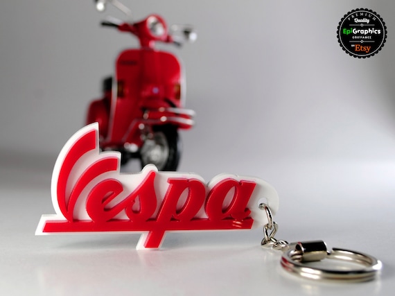 porte clé vespa sigle piaggio scooter plastique souple