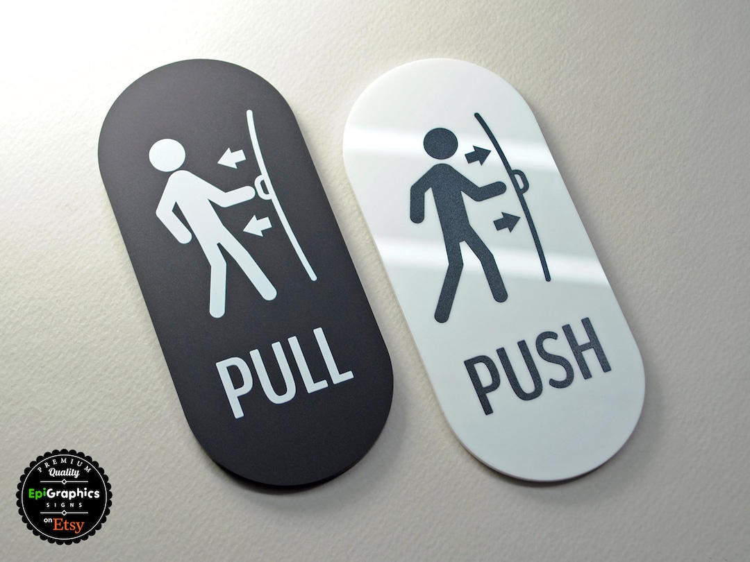 Push & Pull Door Sign (SET of Two) - Etsy
