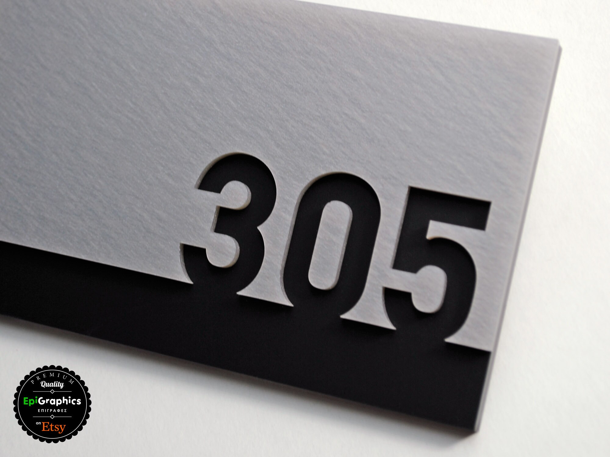 Modern Acrylic Room Number Sign: Hotel Apartment Door Signage - Etsy