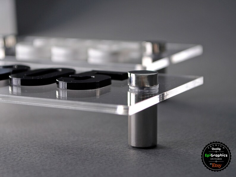 Acrylic Sign With Wall Spacers for Hotel Signage Room Number Etsy