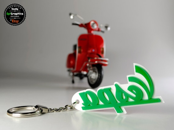 porte clé vespa vert plastique souple scooter italien kult - Achat à Choye  (70700)