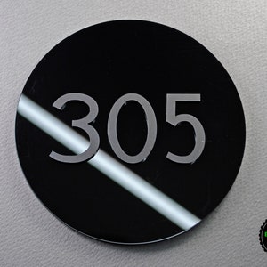 Acrylic Sign in Round Shape for Hotel Signage, Room Number Sign ...