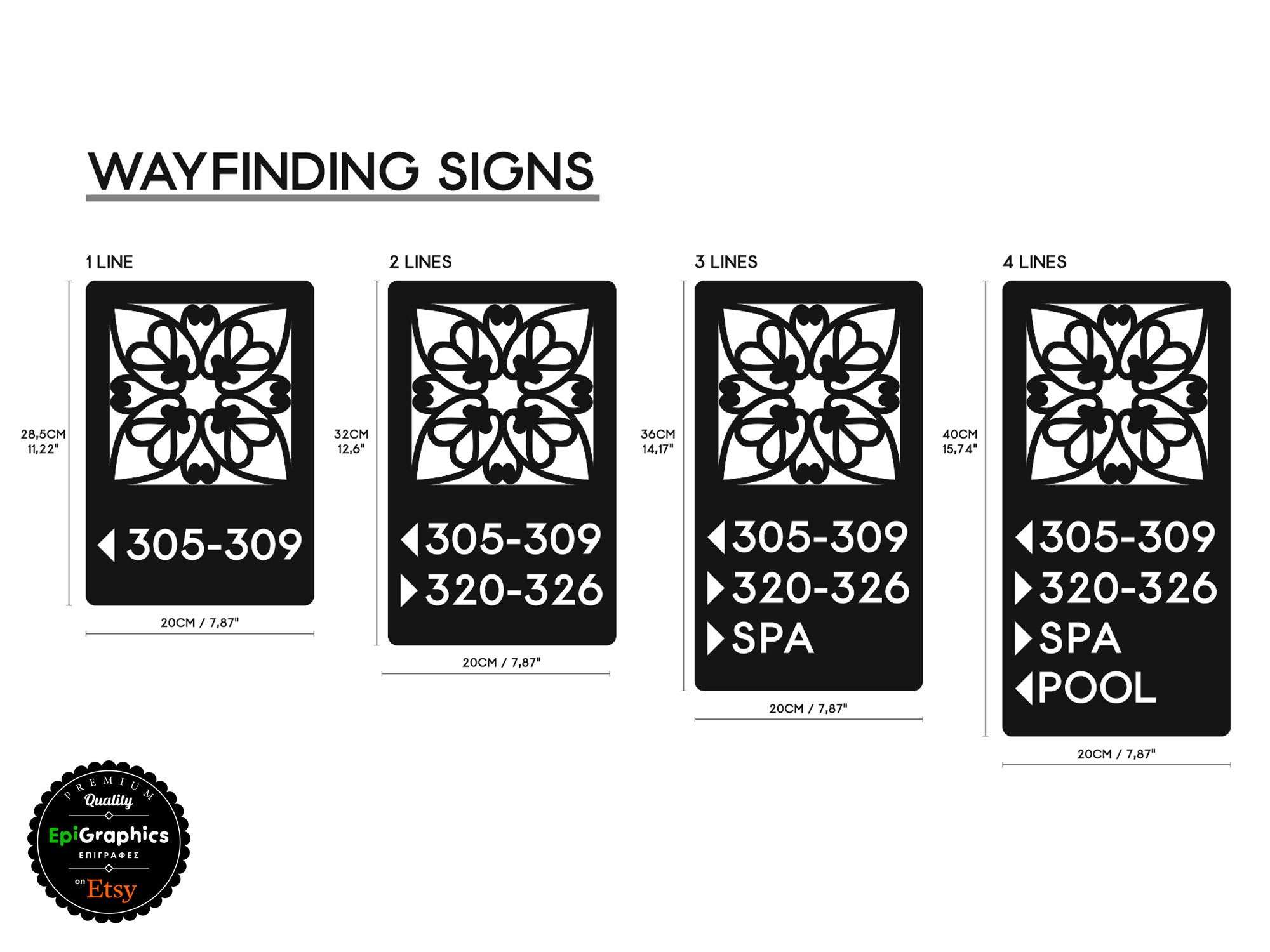 Zimmernummer Zeichen aus Acryl für Hotel Beschilderung | Etsy