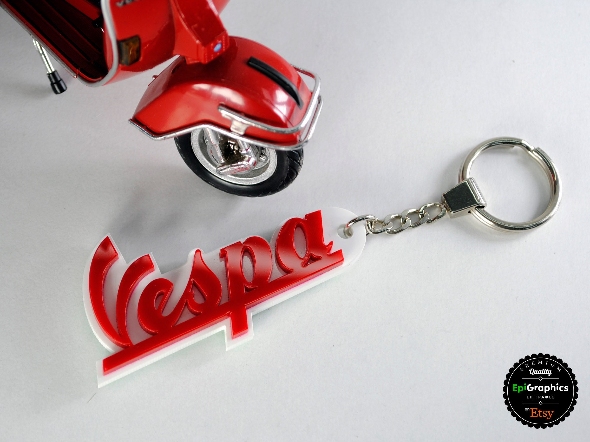 Vespa Scooter Italian Style Keychain. Etsy