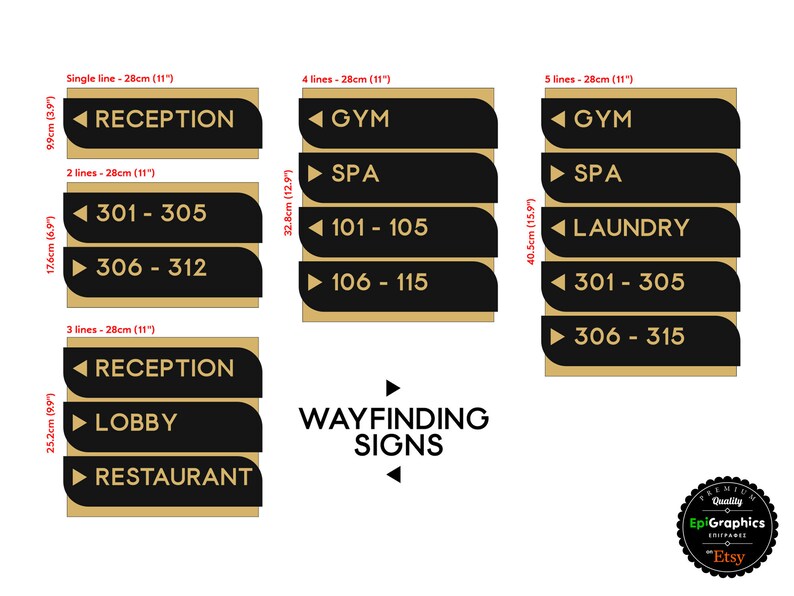 Modern Wood & Acrylic Room Number Sign: Hotel Door Signage - Etsy