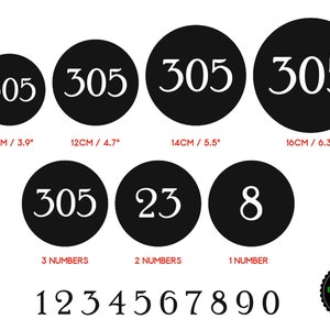 Round Shape Sign for Hotel Signage / Room Number Sign / Apartment Door ...
