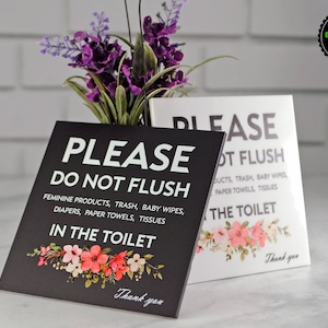 Ne pas tirer la chasse d&#39;eau - Panneau toilettes