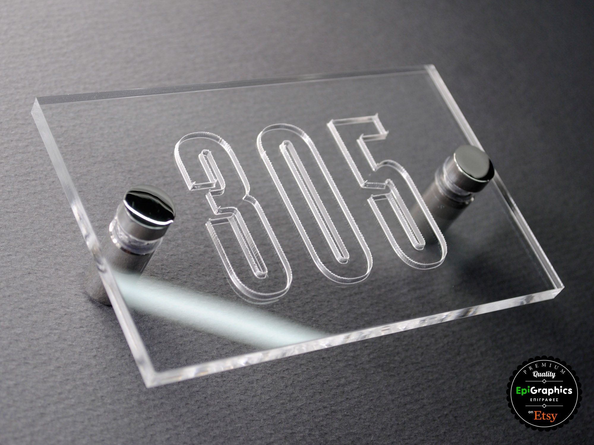 Acrylic Sign With Wall Spacers for Hotel Signage Room Number Etsy