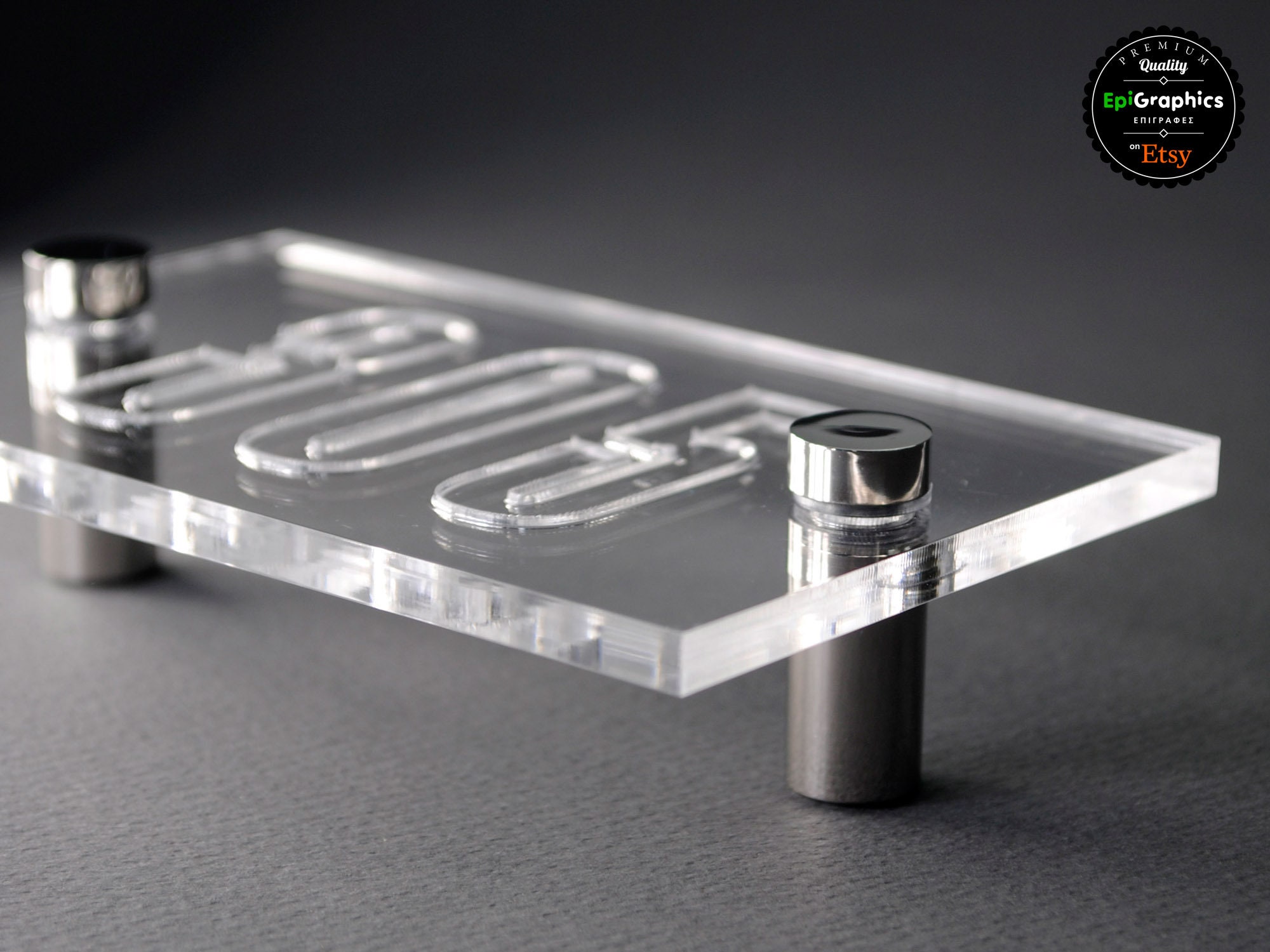 Acrylic Sign With Wall Spacers for Hotel Signage Room Number Etsy