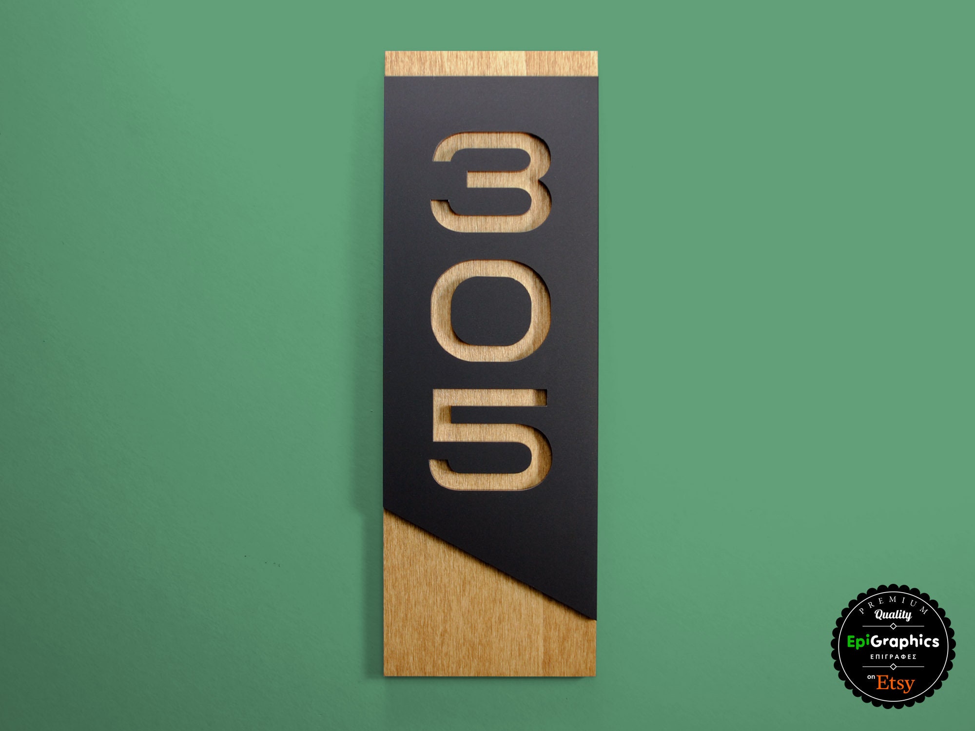 Room Number Lettering Modern Wood & Acrylic Room Number Sign - Hotel Door Signage - Etsy