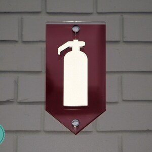 Luxury 3D Reflective Fire Extinguisher Sign with Metal Standoffs | Premium Acrylic Safety Signage image 5