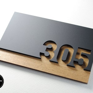 Sign for Hotel Signage made of wood & acrylic, Room Number Sign, Apartment Door Sign.