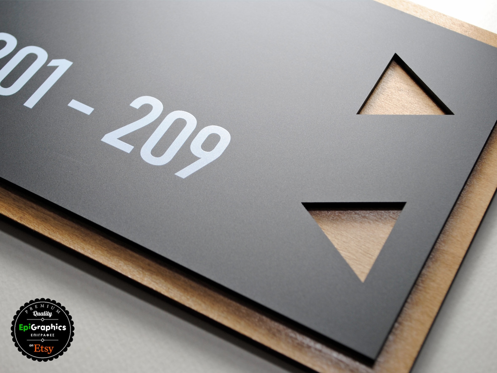 Room Number Lettering Wood & Acrylic Square Room Number Sign - Hotel Apartment Door Sign - Etsy