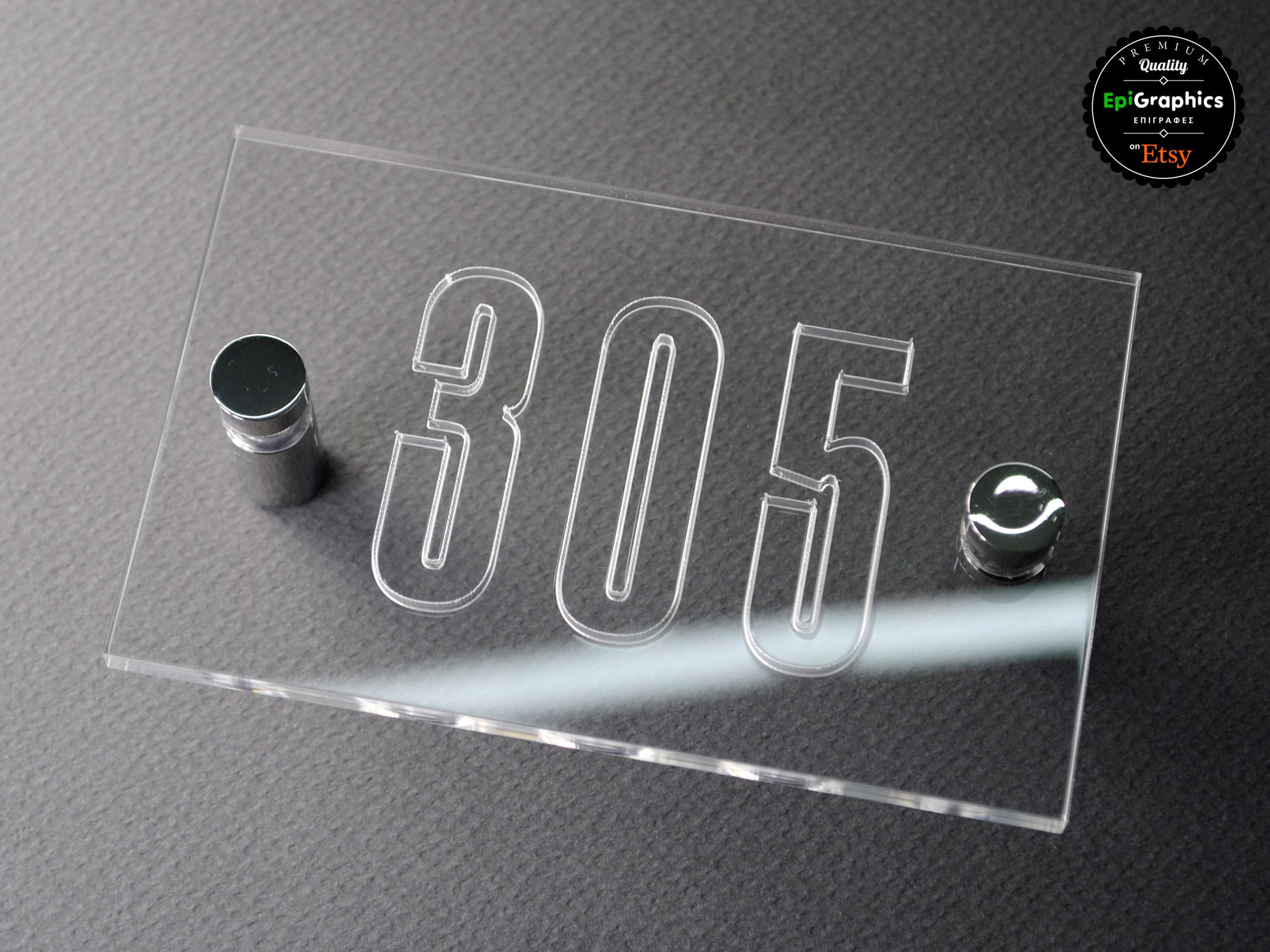 Acrylic Sign With Wall Spacers for Hotel Signage Room Number Etsy