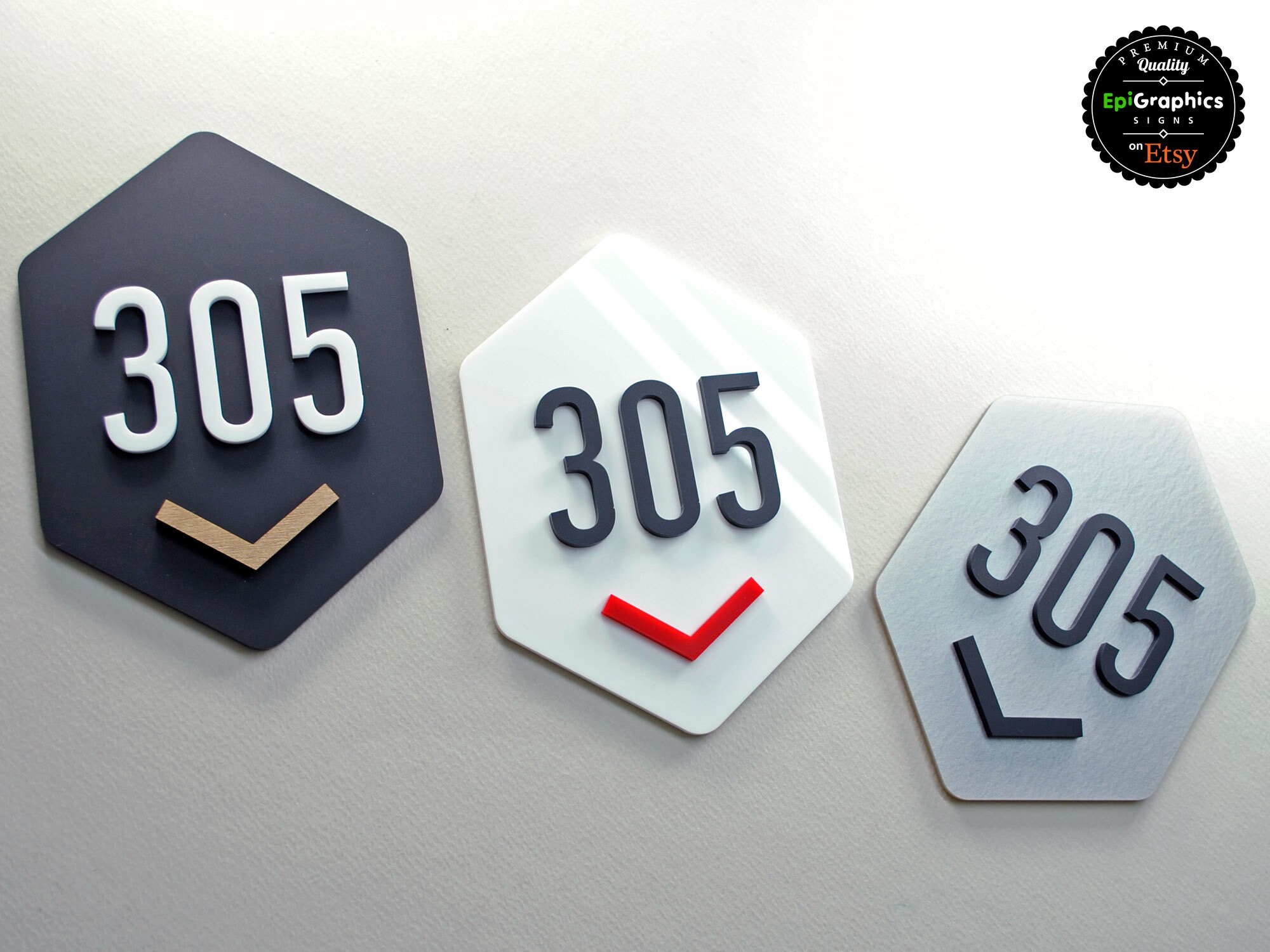 Room Number Sign for Hotel Signage Made of Acrylic, Apartment Door Sign ...
