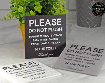 Do not flush - Toilet sign