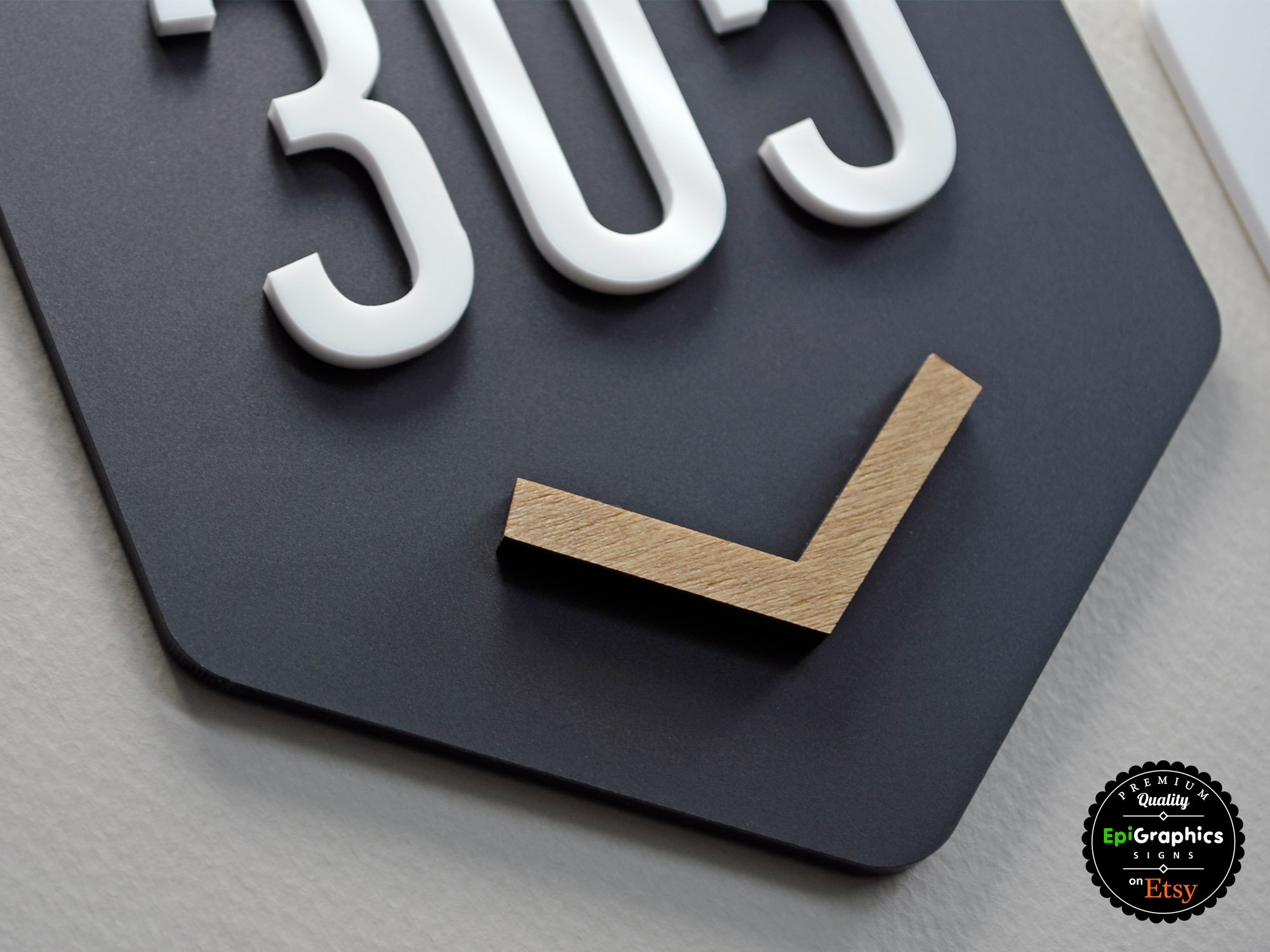 Room Number Sign for Hotel Signage Made of Acrylic, Apartment Door Sign ...