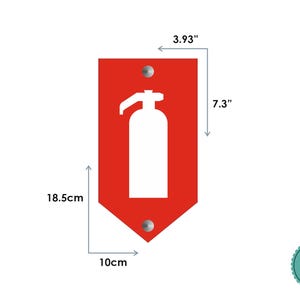 Luxury 3D Reflective Fire Extinguisher Sign with Metal Standoffs | Premium Acrylic Safety Signage image 9
