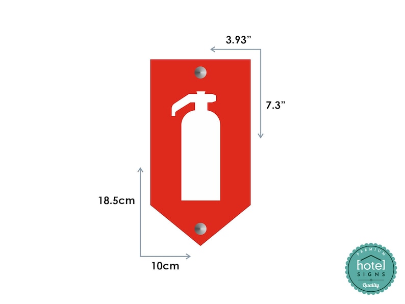 Luxury 3D Reflective Fire Extinguisher Sign with Metal Standoffs | Premium Acrylic Safety Signage image 9