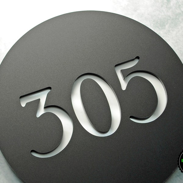 Round Shape sign for Hotel signage / Room number sign / Apartment door sign.