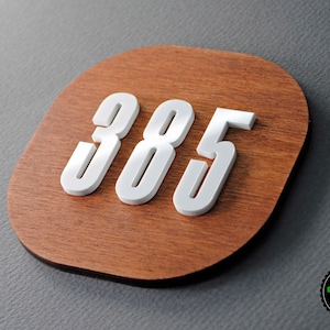 Wood Room Number Sign: Acrylic Numbers, Hotel Door Sign